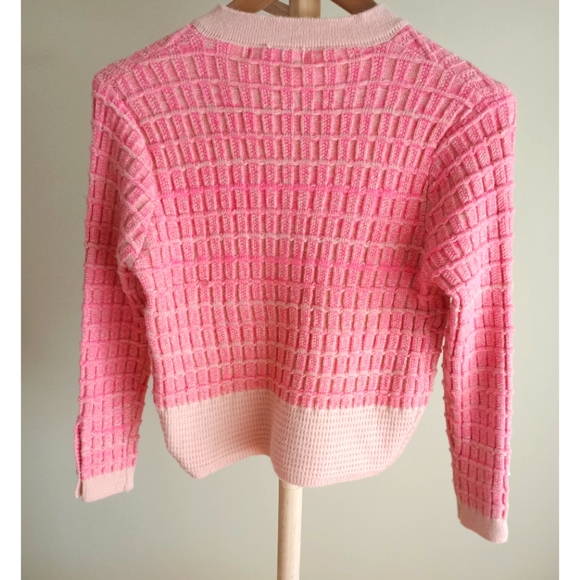 Pink tweed cardigan *size 6-8 NWT* - Picture 2 of 3